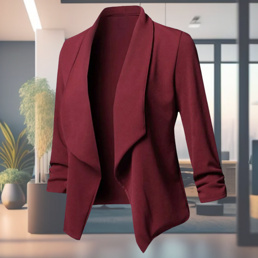 Kvinna Blazer Tunn Snitt Polyester-1