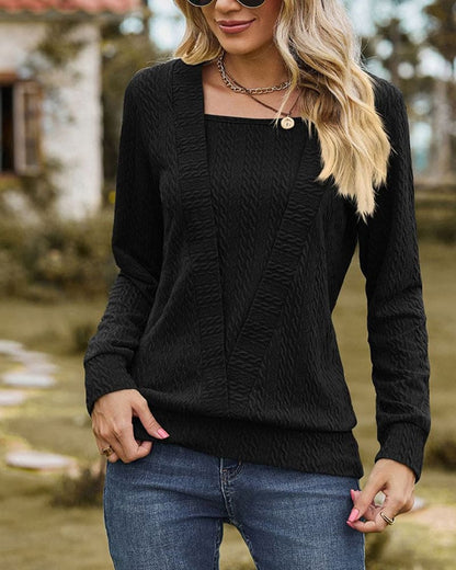 Kvinnor Blus Långa Ärmar Klassisk Hållbart Material-4