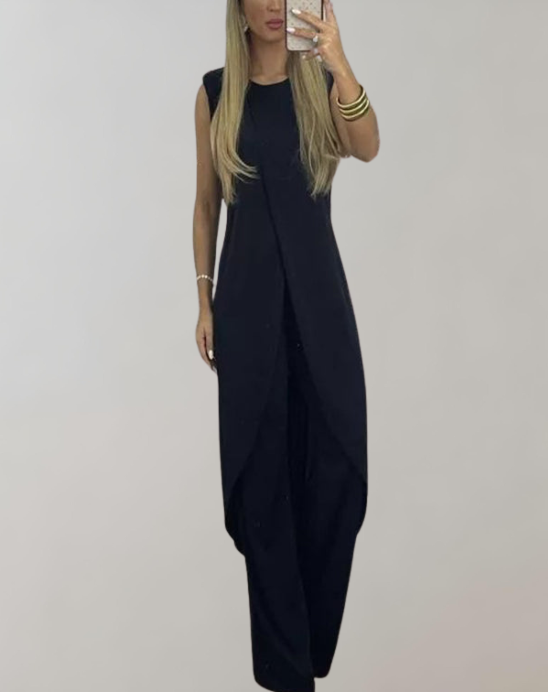 Kvinnors Tvådelad Klänning Spetsdetaljer Polyester Flytande Kjol-1