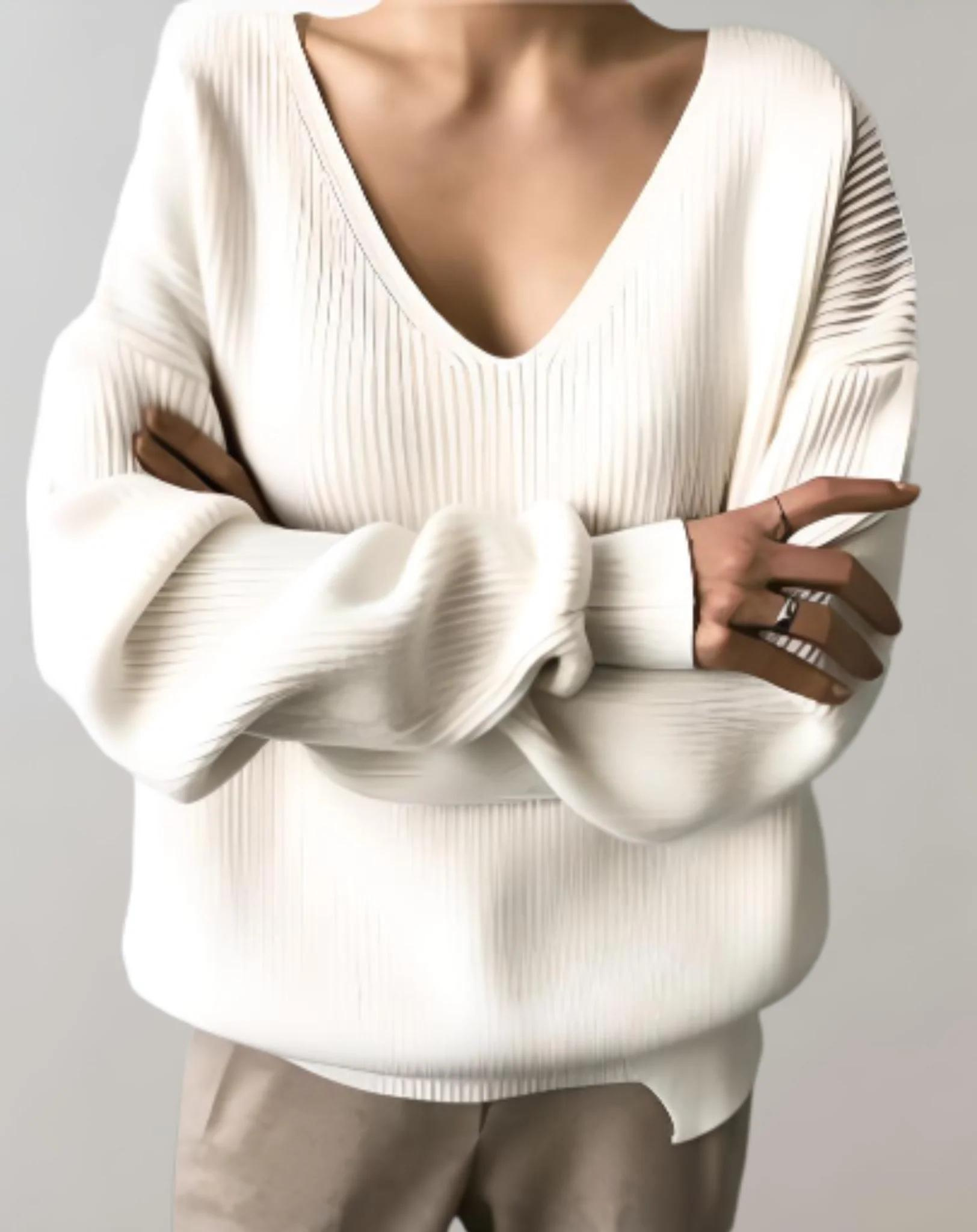 Kvinnors Tröja Lyxig Mjuk Material-3