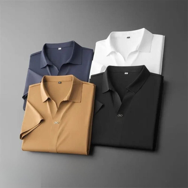 Herr T-shirt Slim Fit Kvalitets Bomull-3
