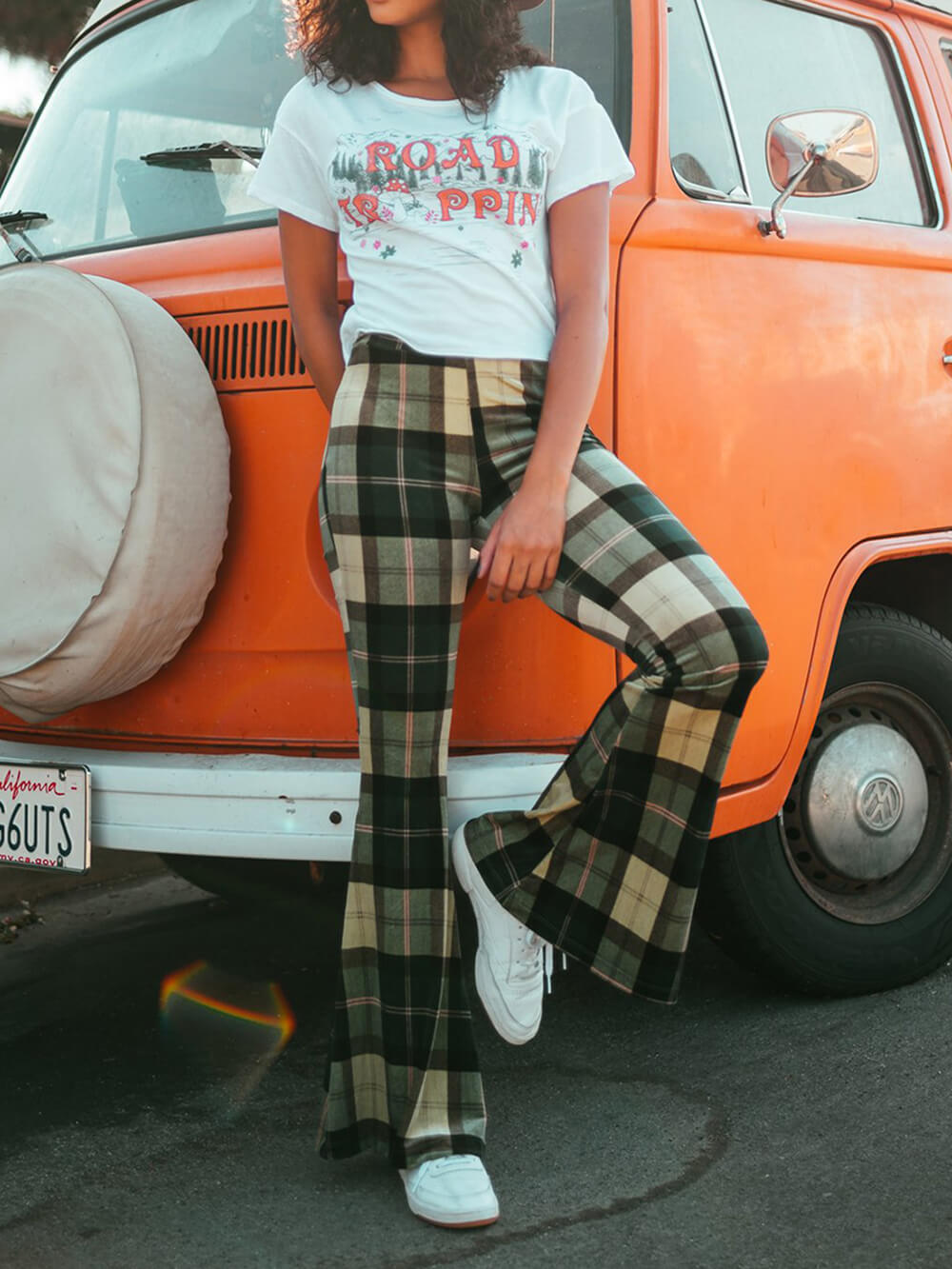 Snygga Byxor Dam Retro Brett Ben Polyester-4