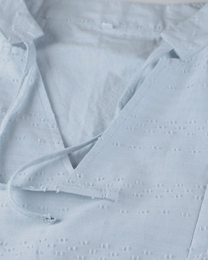 Kvinna A-Line Klänning V-Neck Lätt Material-2