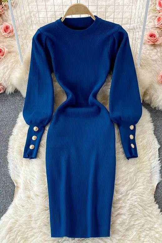 Variant image for Stickad Dam Tröja med Puffärmar i Mjuk Kvalitet-2