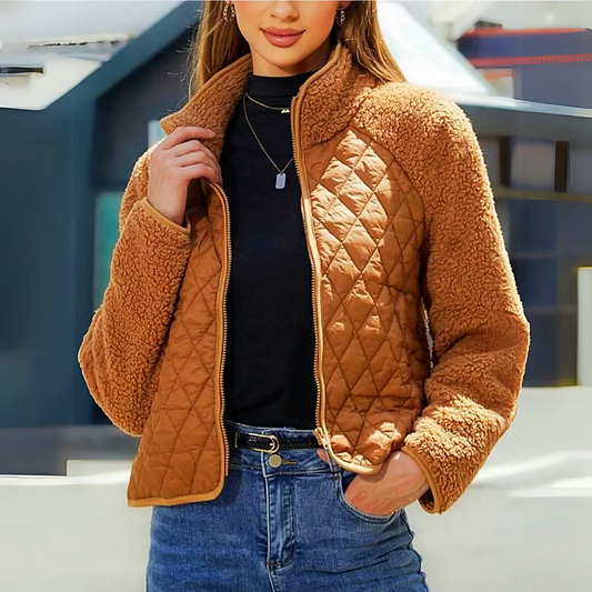 Dam Fleecejacka Mjuk Andningsbar Polyester Fleece-1