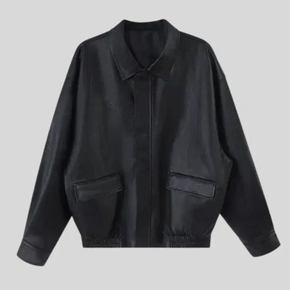 Vintage Damjacka i Mjukt Läder – Chic och Elegant Design för Alla Tillfällen, Normal Passform, S-XL 1