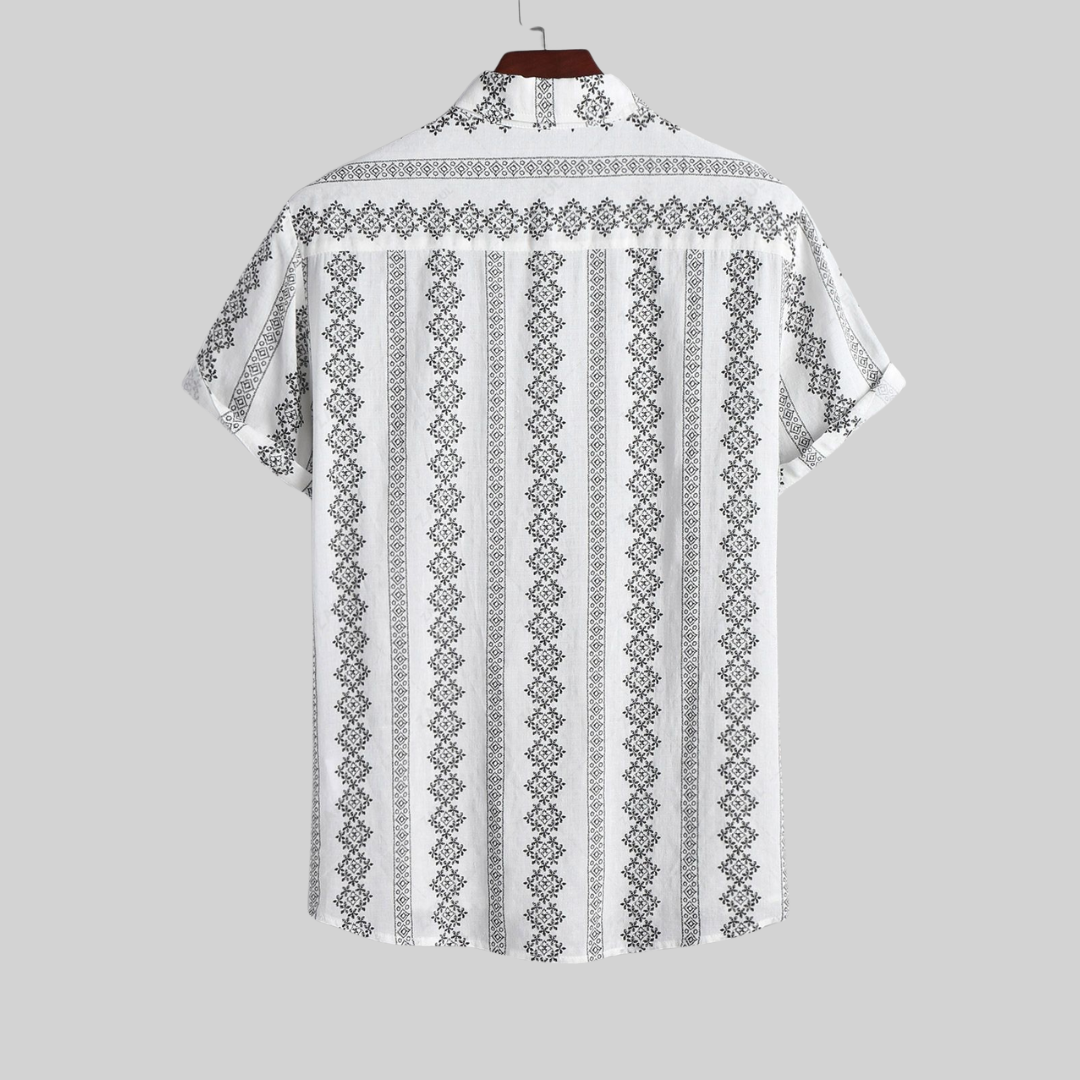 Herrskjorta Modern Bomull med Framficka Stylish Comfort-3