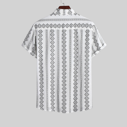 Herrskjorta Modern Bomull med Framficka Stylish Comfort-3