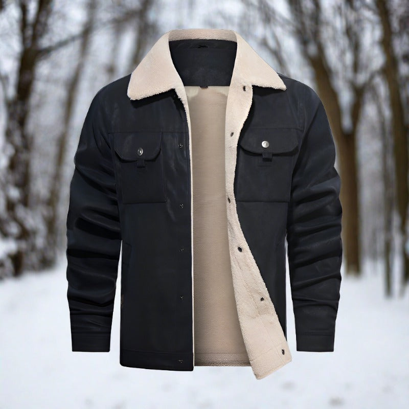 Damjacka Modern med Krage 100% Polyester-3