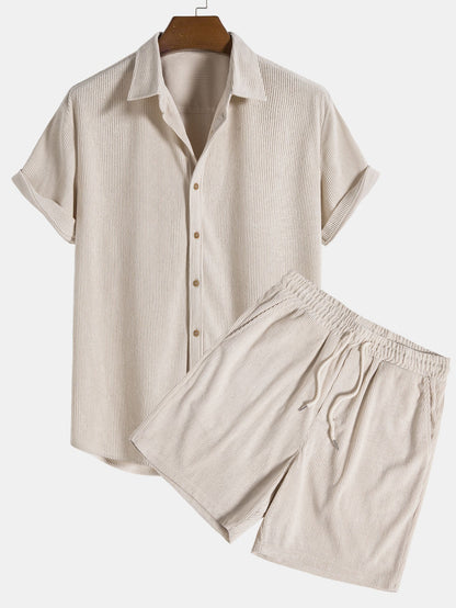 Variant image for Herr Sladdskjorta och Shorts i Första Klassens Material för Sommar-1