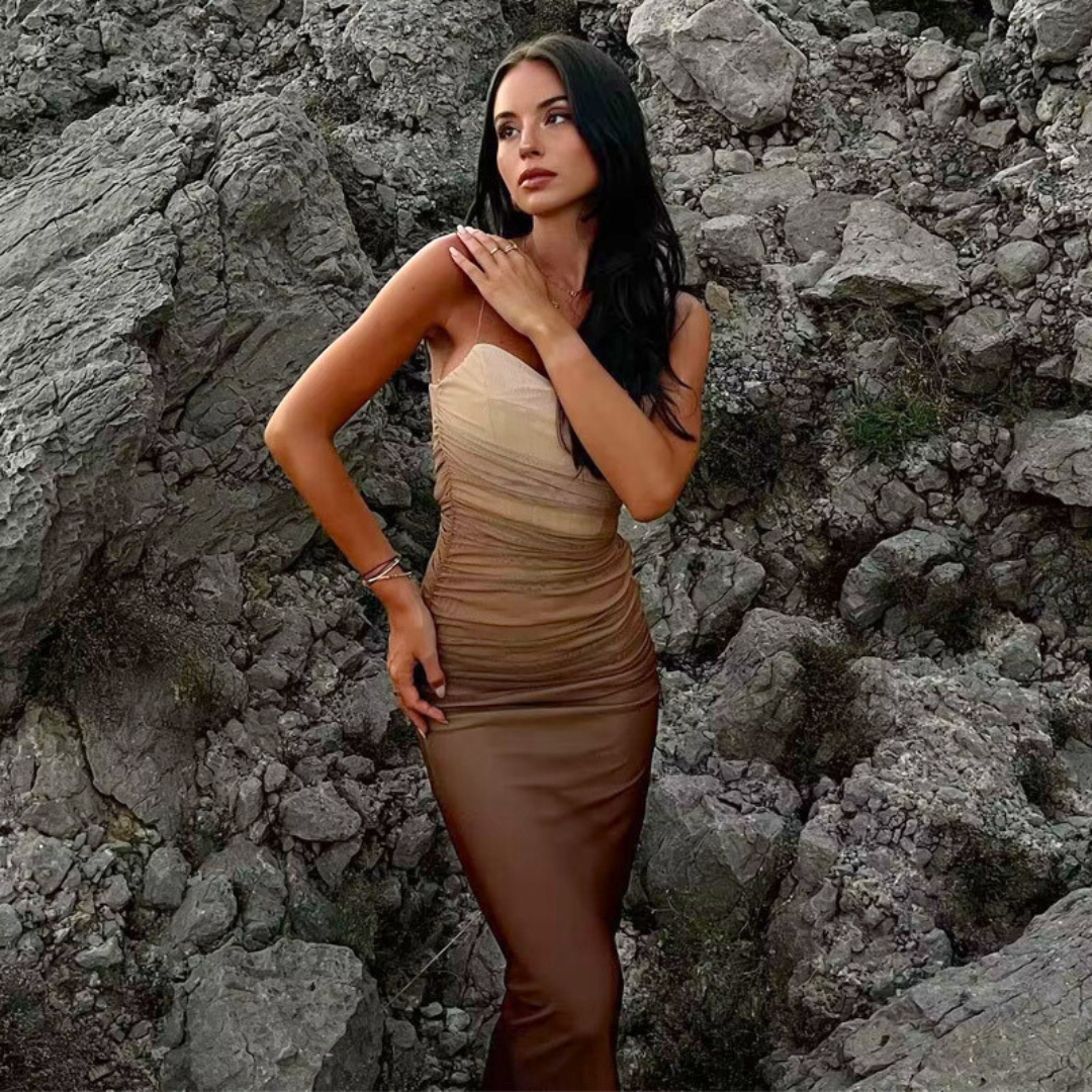 Variant image for Fina Dam Klänningar Midi Spaghettiband Mesh-1