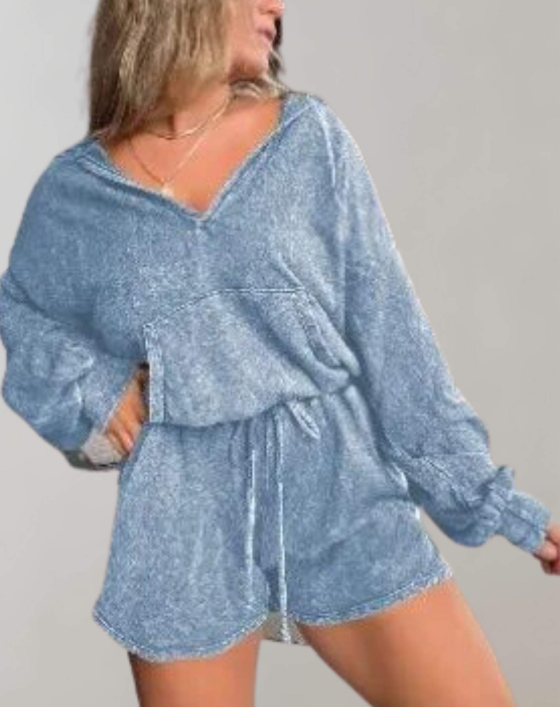 Dam Jumpsuit Vintage Bomull Avslappnad Passform-4