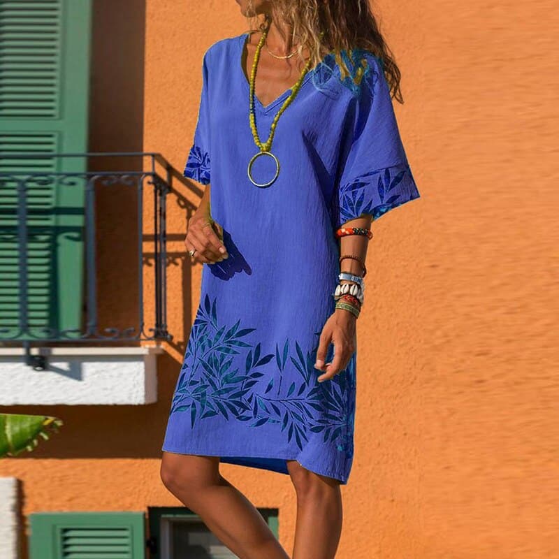 Variant image for Fina Dam Klänningar Avslappnad Bomull Knälång-8