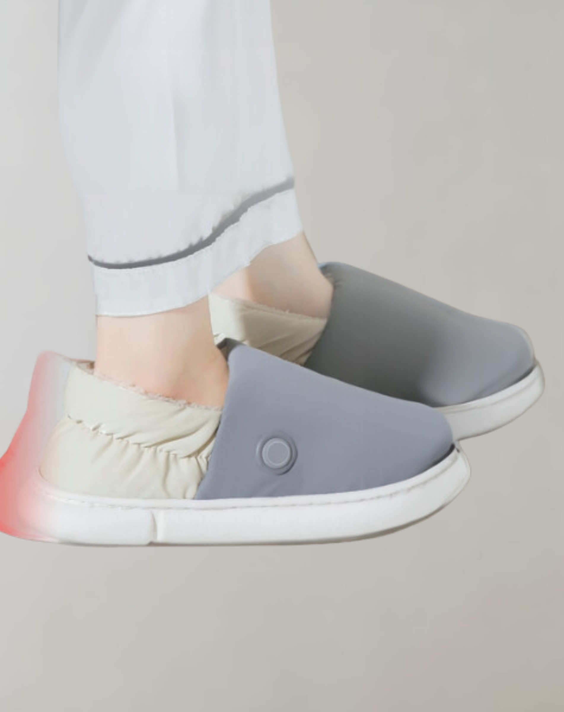 Damer Uppvärmda Tofflor Minimalistisk Design Mjuk Värmeisolerande Textil-3