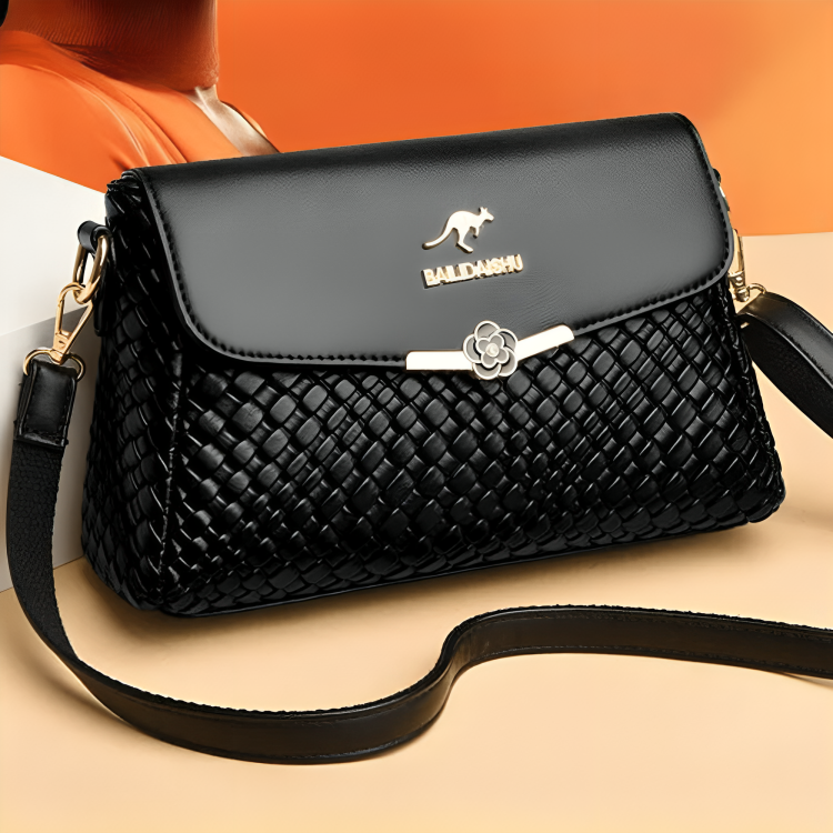 Dam Axelväska Skinn Vintage Stil Axelremsväska-4