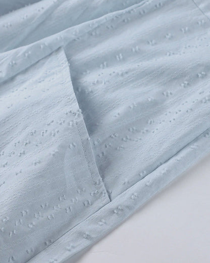 Kvinna A-Line Klänning V-Neck Lätt Material-5