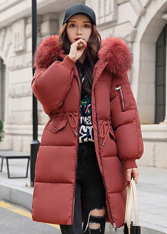 Damjacka med Pälskrage i Bomull för Festliga Tillfällen-1