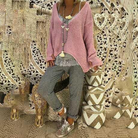 Stickad Dam Tröja Elegant Design Högkvalitativt Material 7