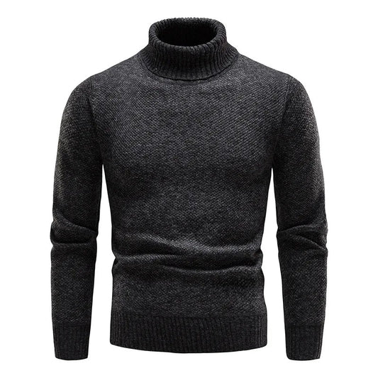 Stickad Dam Tröja Turtleneck 100% Ull 1