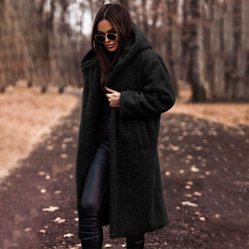 Variant image for Dam Kappa i Konstpäls med V-ringning Elegant Midjefit-5