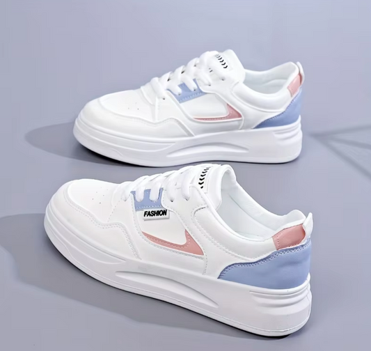 Kvinnors Sneakers Platt Snitt Lätta Syntetiska Material-1