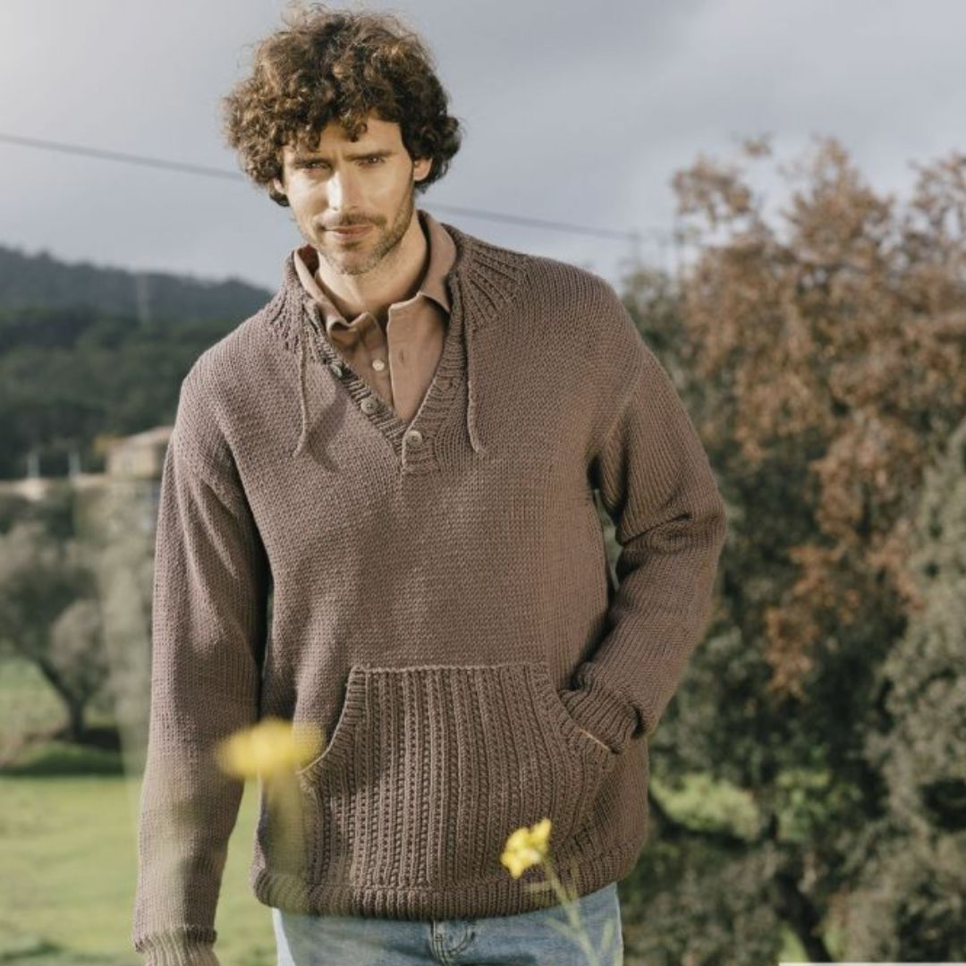 Dam Tröja Med Knappdetalj 100% Akryl Tidlös Stil-1