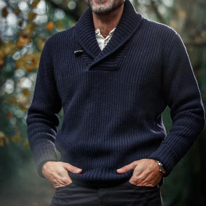 Herr Tröja Långärmad Klassisk 100% Bomull-3