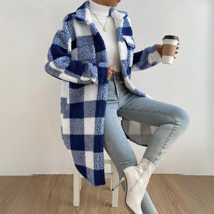 Variant image for Damenjacke Kariertes Trendy Design Polyester-1