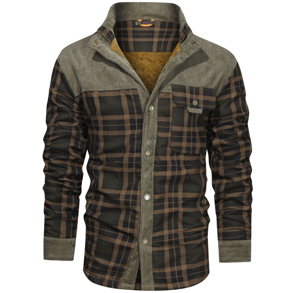 Variant image for Herr Flanelljacka Randig Varm Högkvalitativ Flanell-13