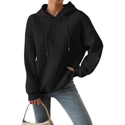 Lång Hoodie Dam Överdimensionerad 100% Bomull Med Huva-1