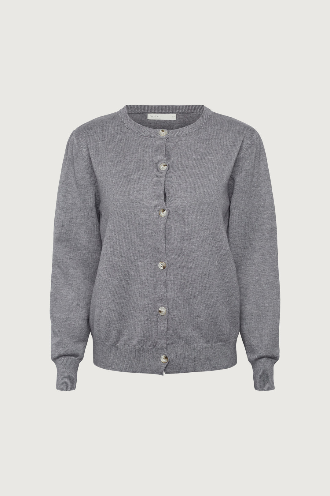 Lång Kofta Dam Mjuk Akryl Enfärgad Cardigan-1