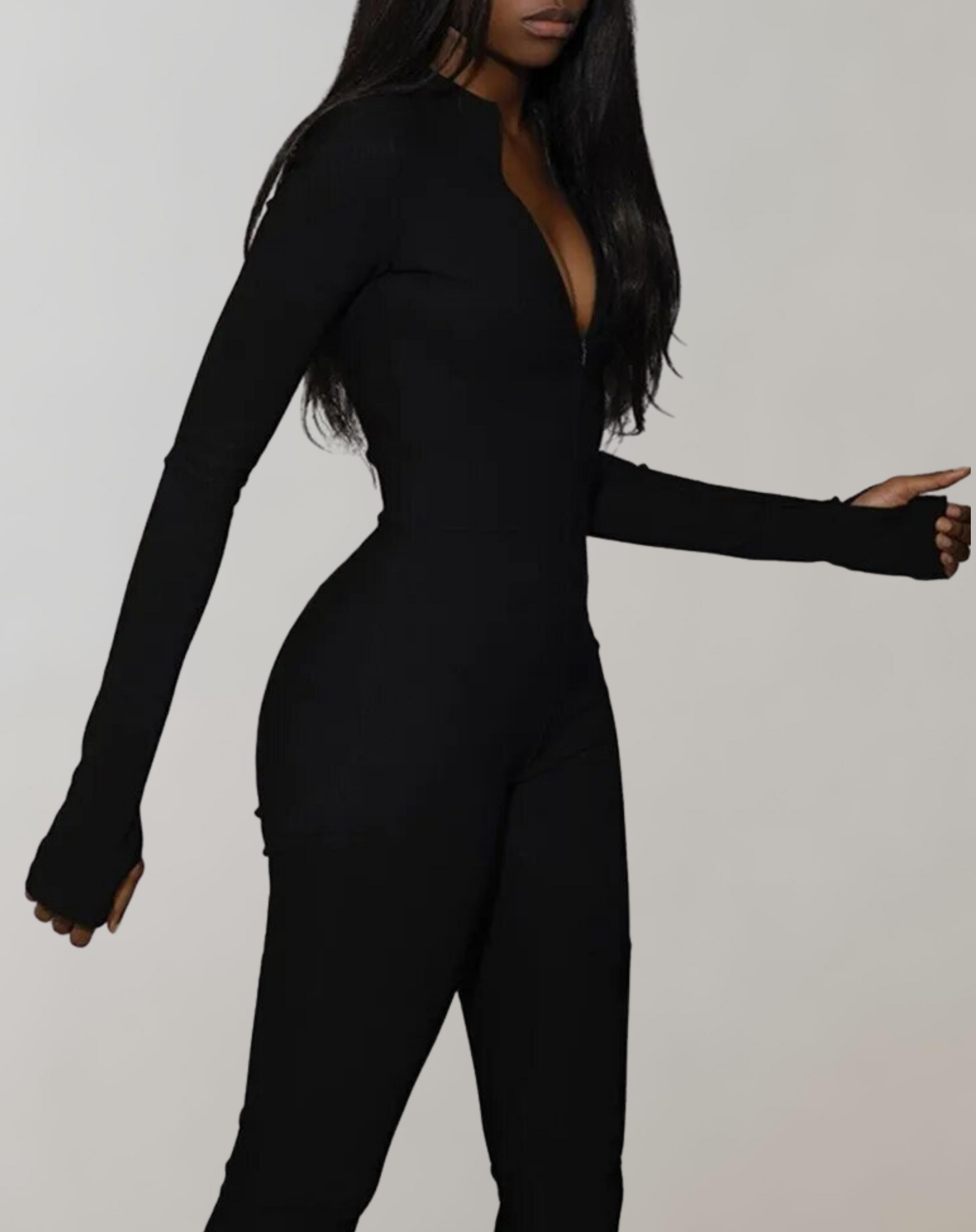 Dam Jumpsuit Bodycon Stretchigt Material Trendig Design 1