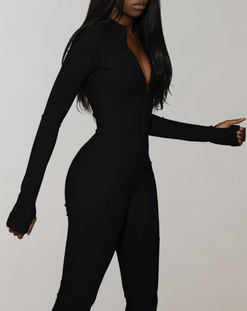 Dam Jumpsuit Bodycon Stretchigt Material Trendig Design 1