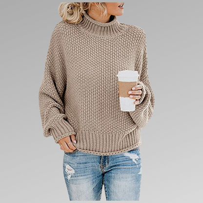 Variant image for Stickad Dam Tröja Hög Krage Ull Regular Fit-49