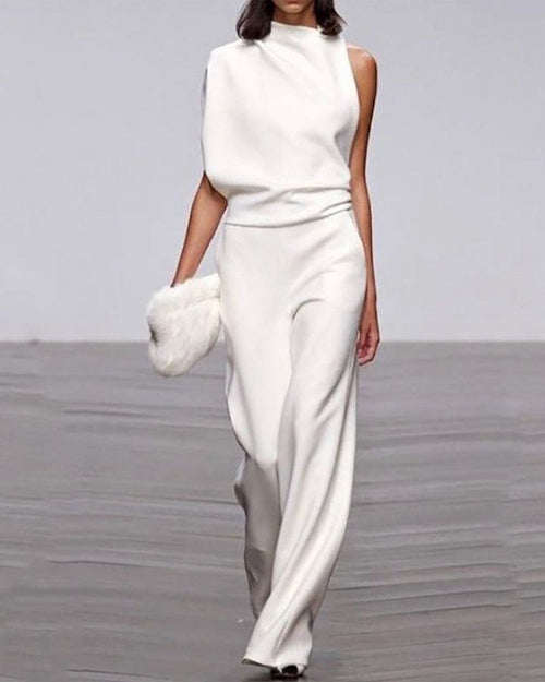 Dam Overall Asymmetrisk Modern Design Högkvalitativt Tyg-1