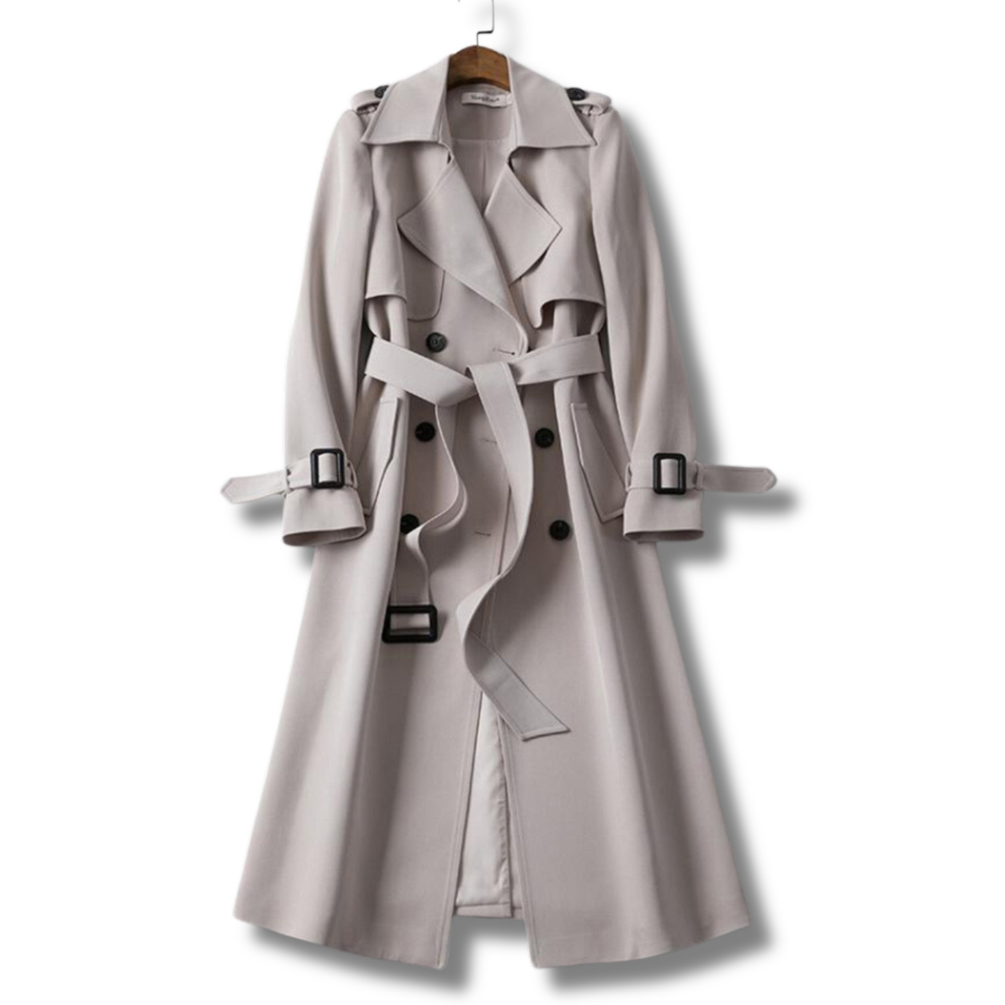 Dam Trench Coat Klassisk Design Andningsbart Material 6