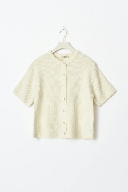 Dam Kortärmad Stickad Tröja Mjuk Tyg Elegant Design 2