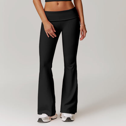 Variant image for Dam Yogabyxor Flared Design Nylon Spandex Hög Midja-1