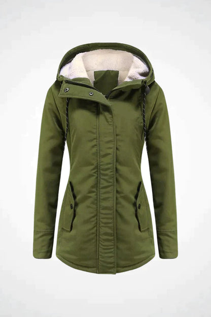 Dam Vinter Jacka Parkas Skräddarsydd Design i Högkvalitativ Polyester-1