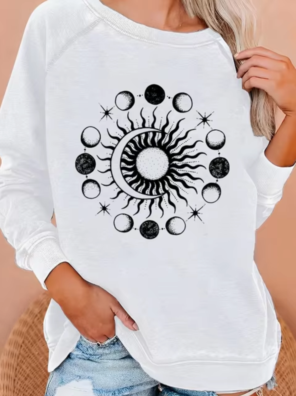 Variant image for Dam Tröja Avslappnad Design i Högkvalitativt Bomull-1