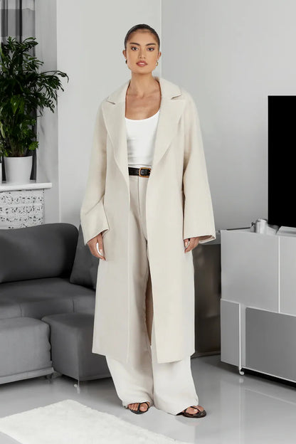 Kvinnors Trenchcoat Lång Oversized Polyester 2