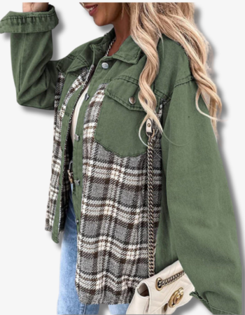 Variant image for Dam Denimjacka Långärmad Bomull Polyester Avslappnad-1