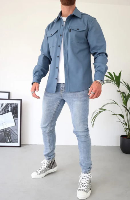 Elegant Dam Skjortajacka i Lätt Material – Klassisk Knappstängning, Perfekt Passform, Flera Färger 7
