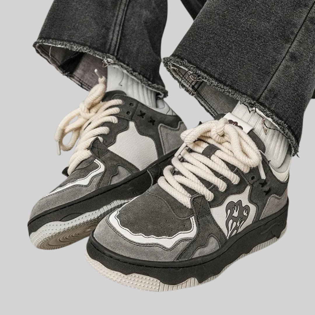 Herr Sneakers Sportiga Platt Fotled Polyester-3