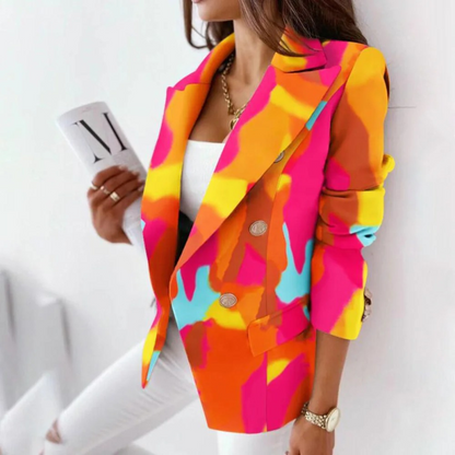 Variant image for Dam Blazer Reversibel Krage Högkvalitativ Polyester Elegant Snitt-43