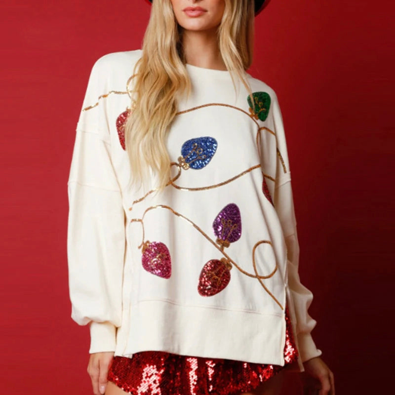 Variant image for Dam Långärmad Topp Ledig Bomull-2