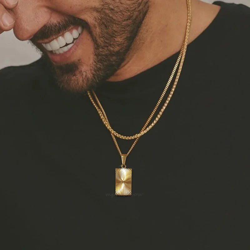 Halsband Dam Rostfritt Stål 18 Karat Guldbeläggning Elegant Design-4