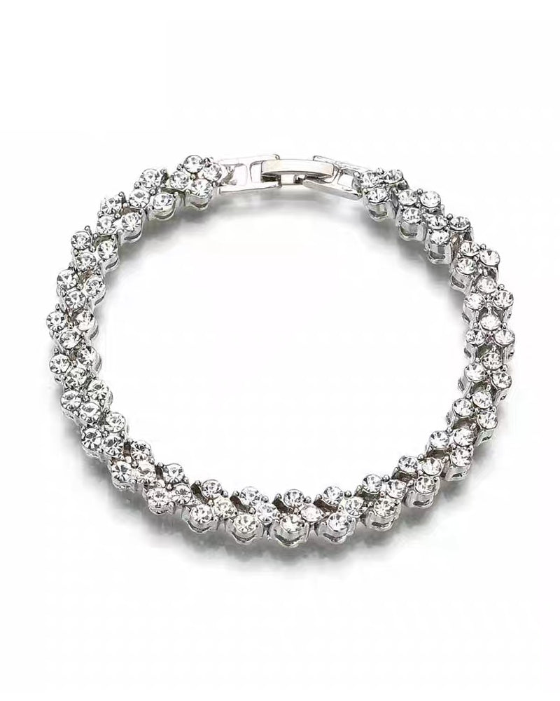 Kvinnors Tennisarmband Silver med Hjärt-Zirkoniumstenar Elegant Design-5