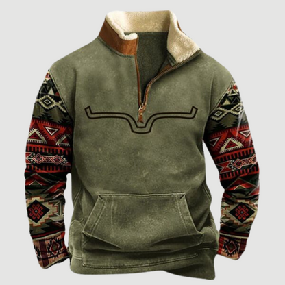Herr Fleecejacka Retro Stil Elastiskt Material-6