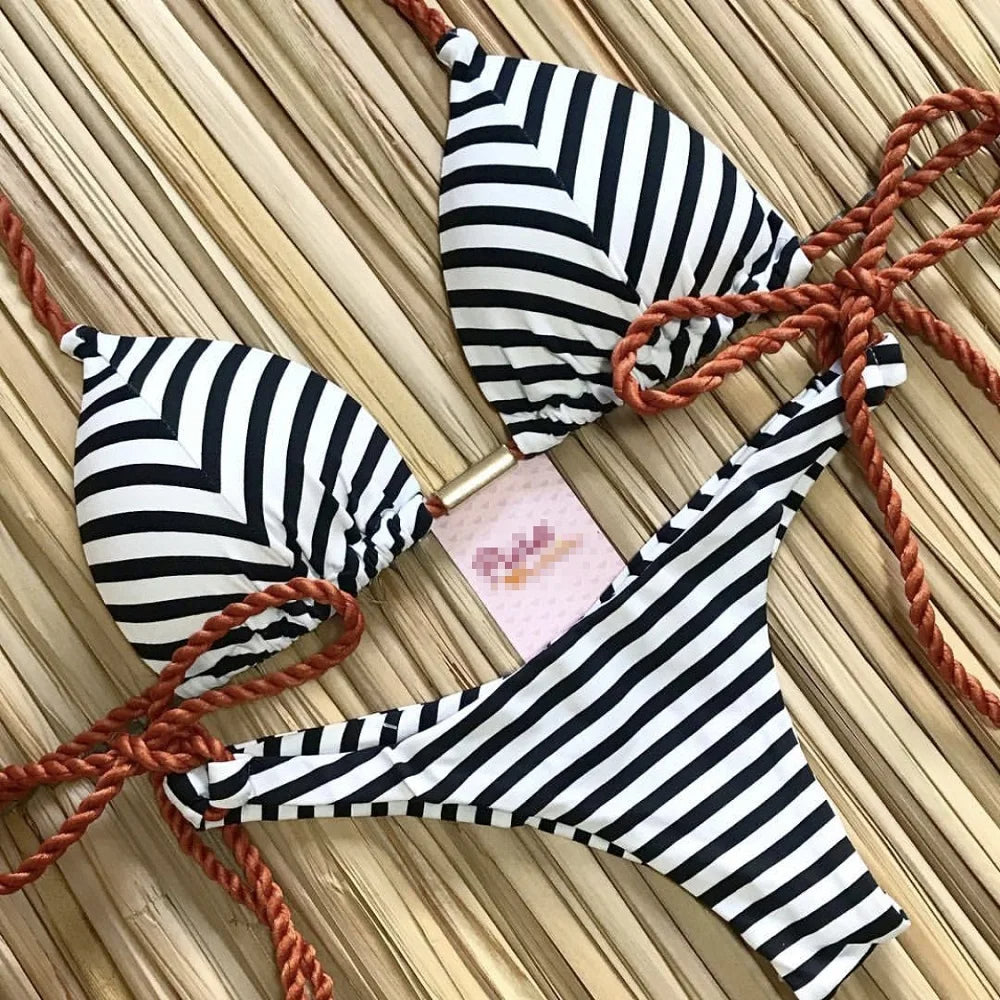 Dam Bikini Trendig Nylon Spandex 1